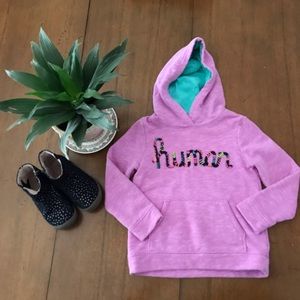 Girl’s hooded “human” sweatshirt